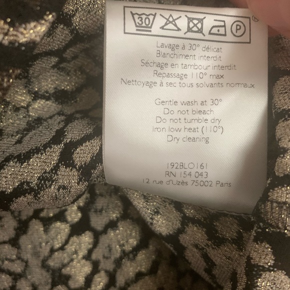 NWOT Sezane Kate Blouse Leopard Size FR 38/US 6 - Picture 8 of 8